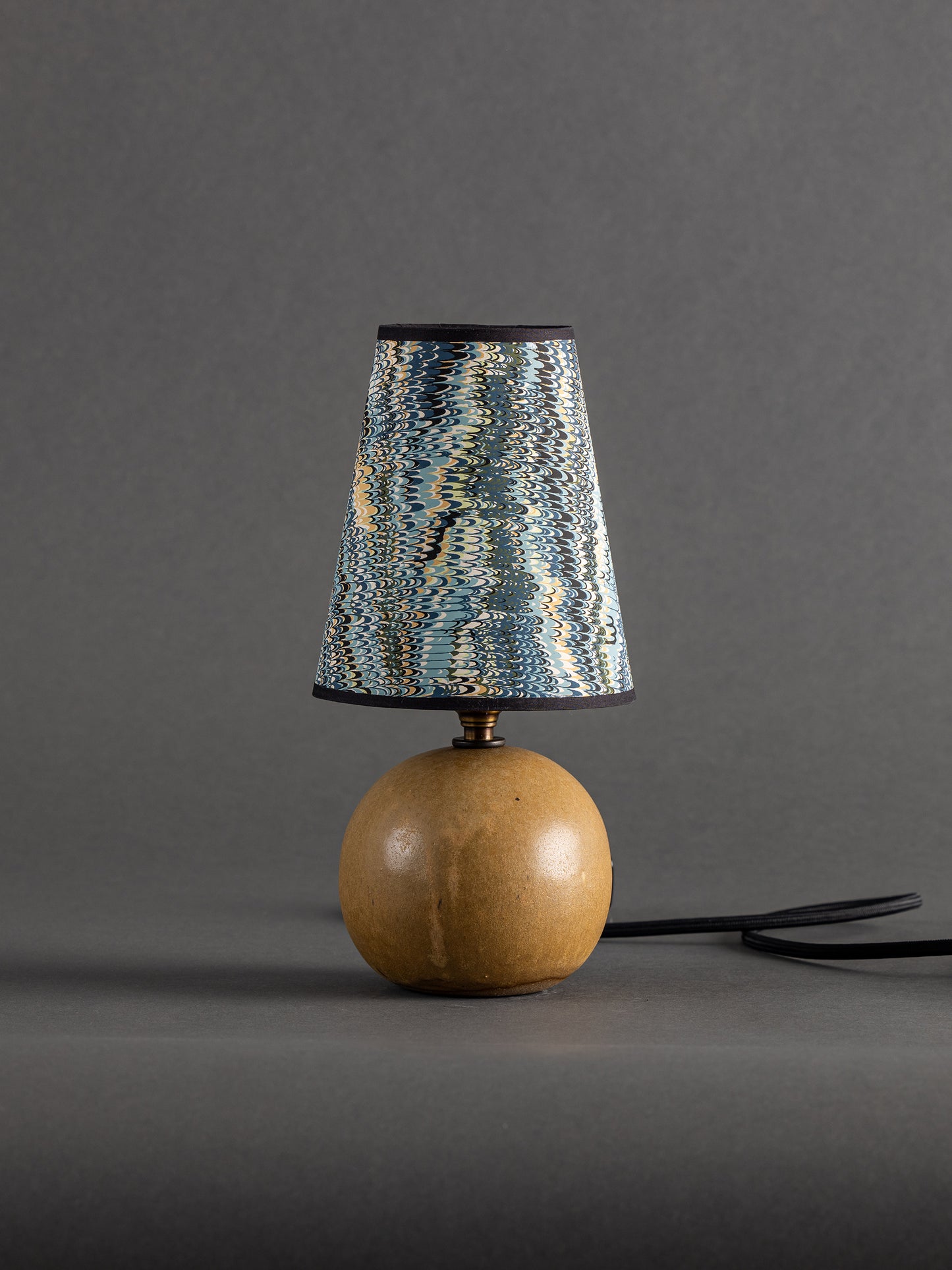 Cobble Table Lamp, Hide